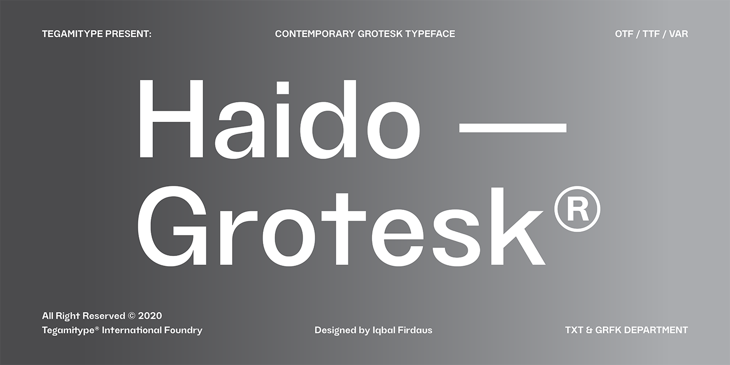 Przykład czcionki TG Haido Grotesk Medium Italic